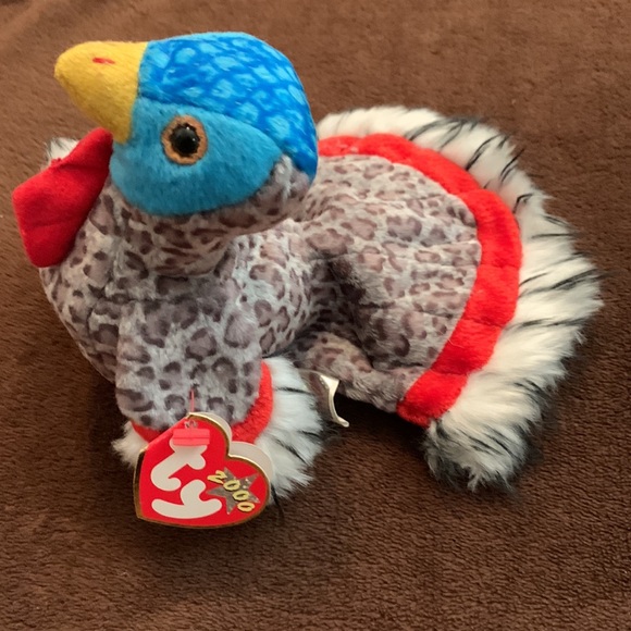 2000 TY Beanie Baby Lurkey Turkey Plush stuffed collectors collectible toy - Picture 2 of 9